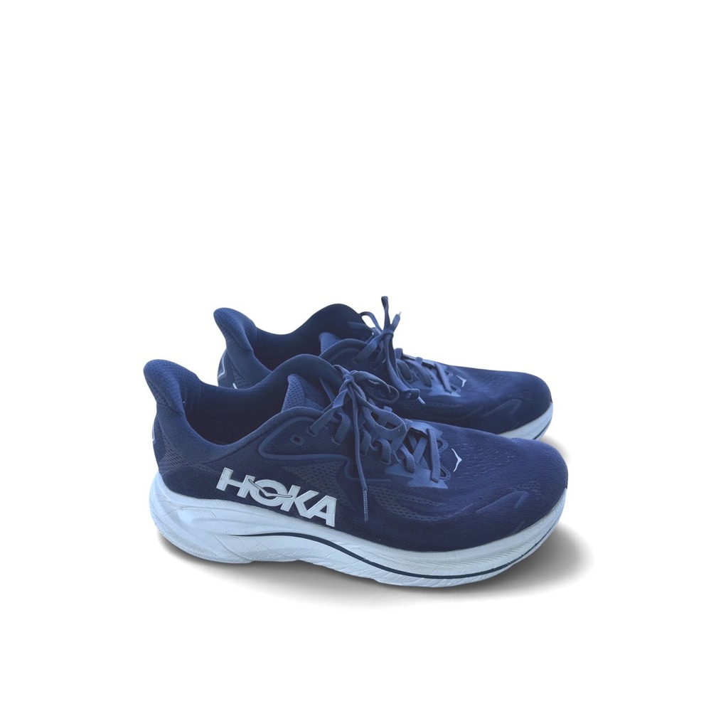 Hoka Clifton 10 Mens Navy Blue Running Shoes Sneakers Size 11.5 US